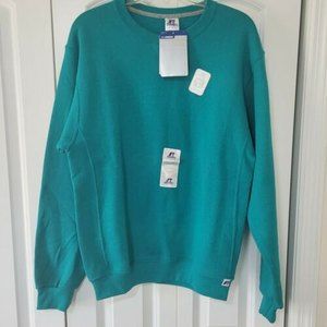 Vintage Russell Athletic Crewneck Size S Aqua Blue Pullover NEW WITH TAGS 2011